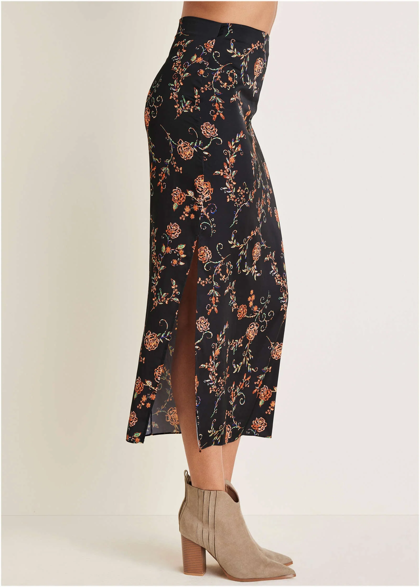 Midi Slip Skirt - Gothic Roses - Image 4