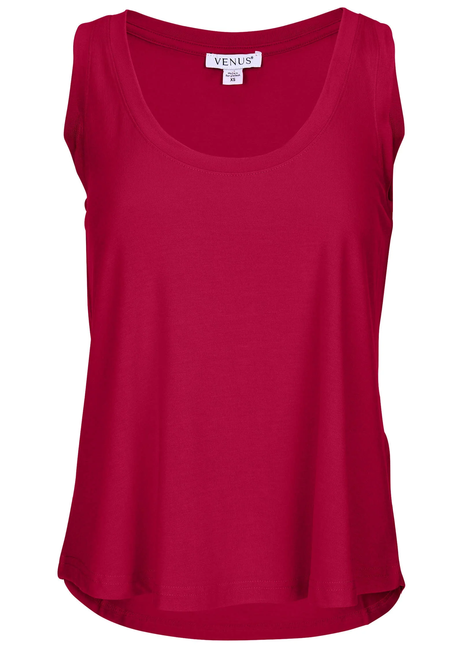 Scoop Neck Tank - Red - Image 3