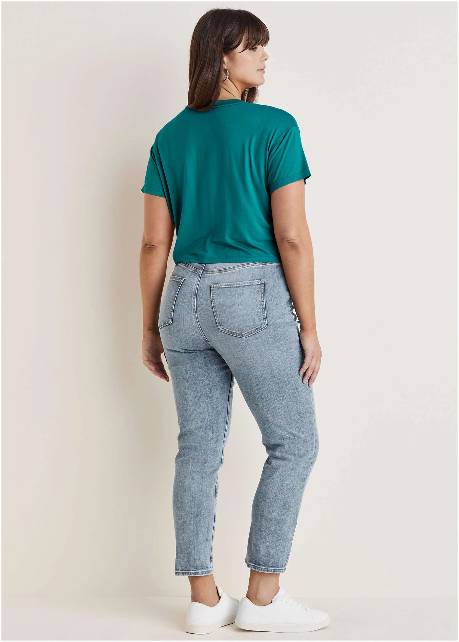 Crew Neck Tee - Teal - Image 6