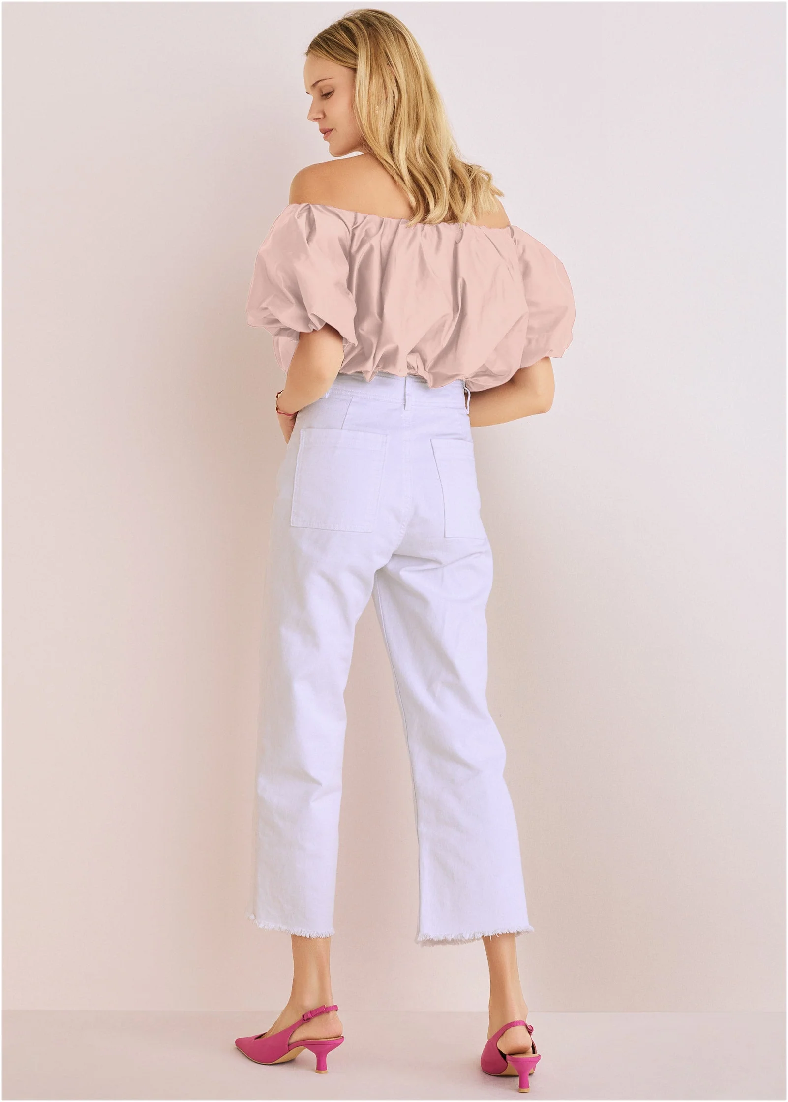 Bubble Crop Top - Blush - Image 3