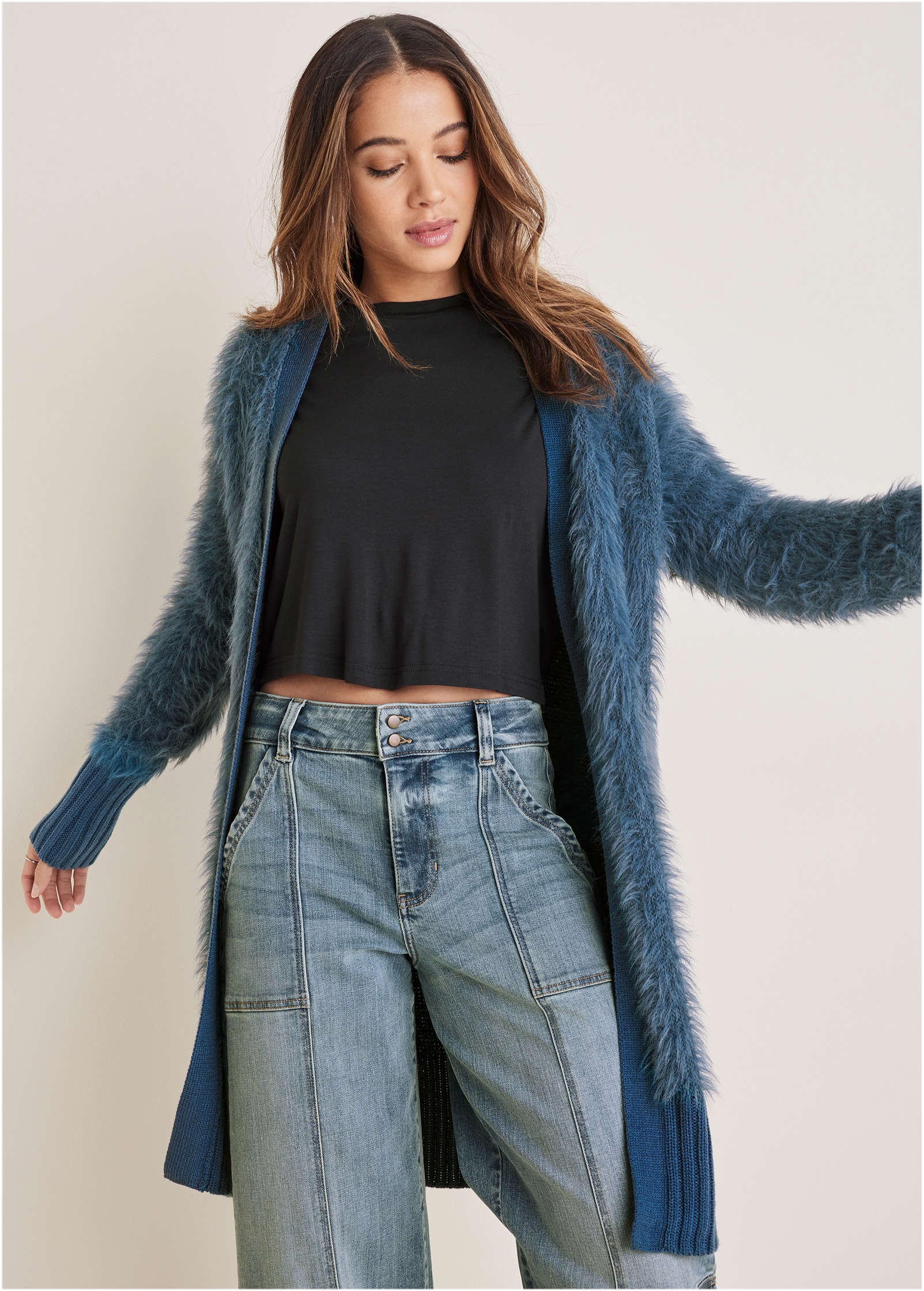 Eyelash Cardigan - Ensign Blue
