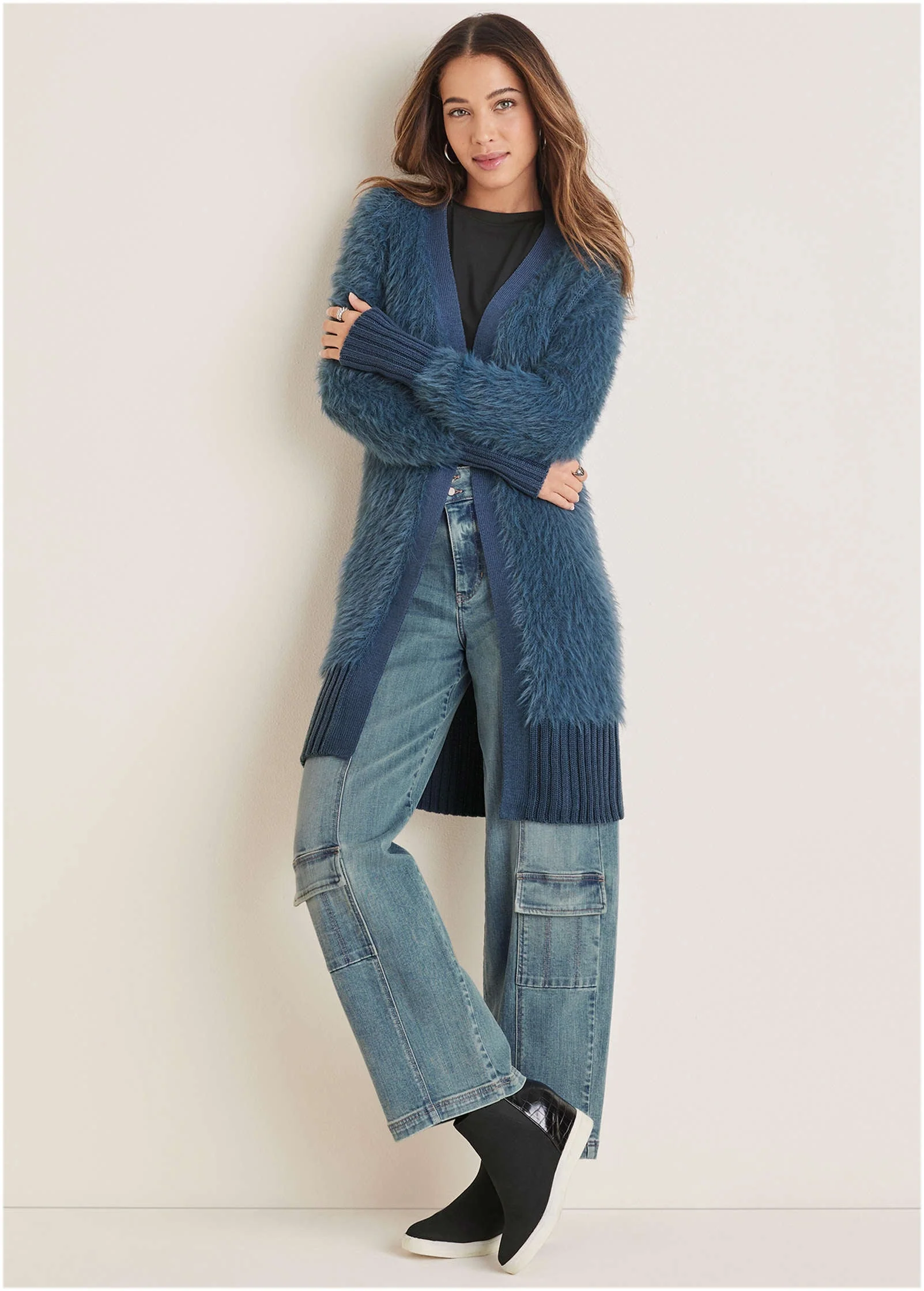 Eyelash Cardigan - Ensign Blue - Image 2