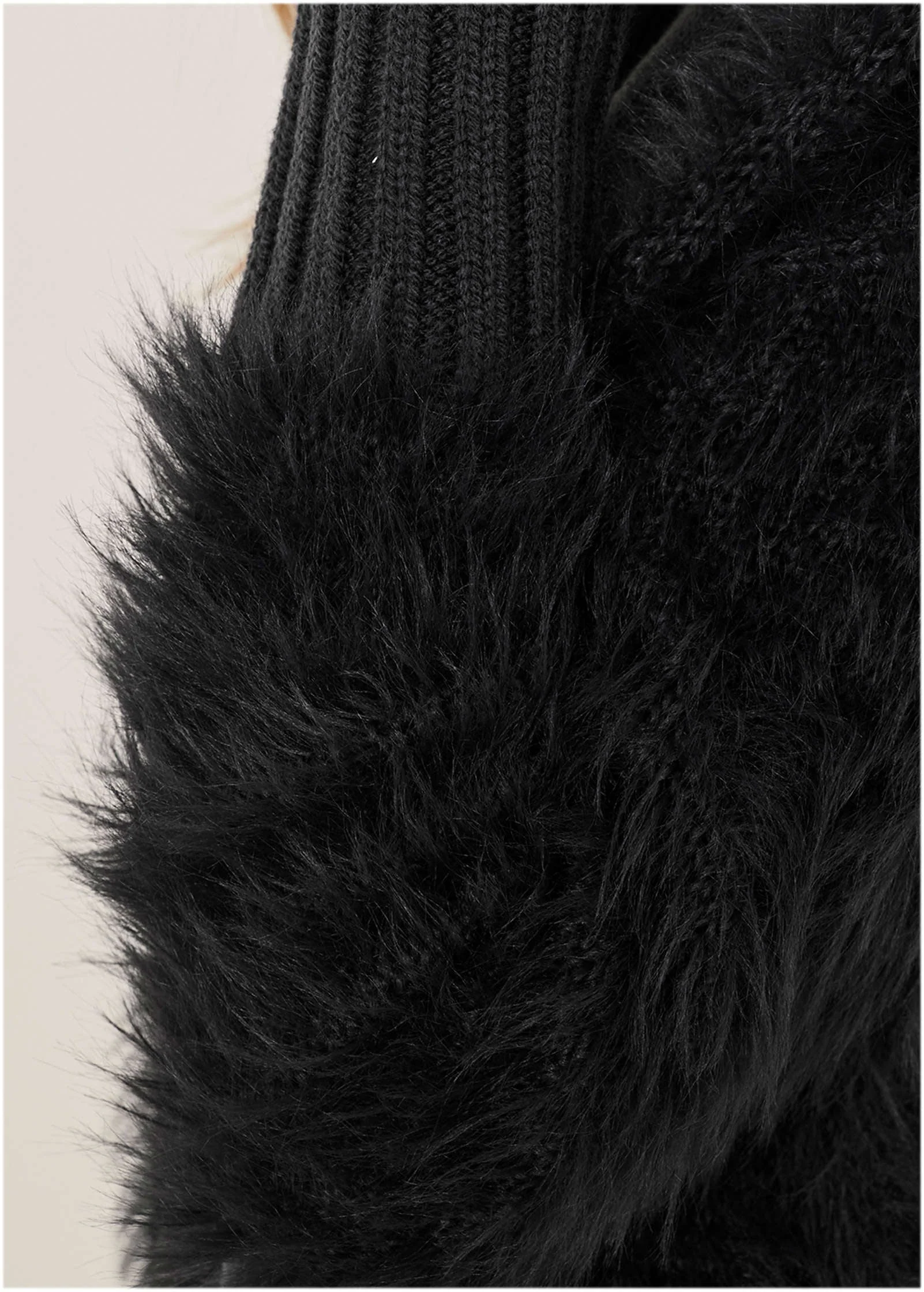 Eyelash Cardigan - Jet Black - Image 4