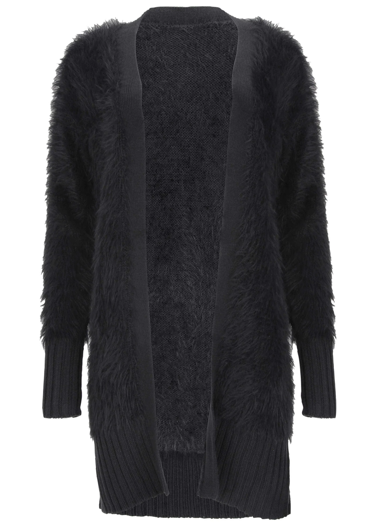 Eyelash Cardigan - Jet Black - Image 5