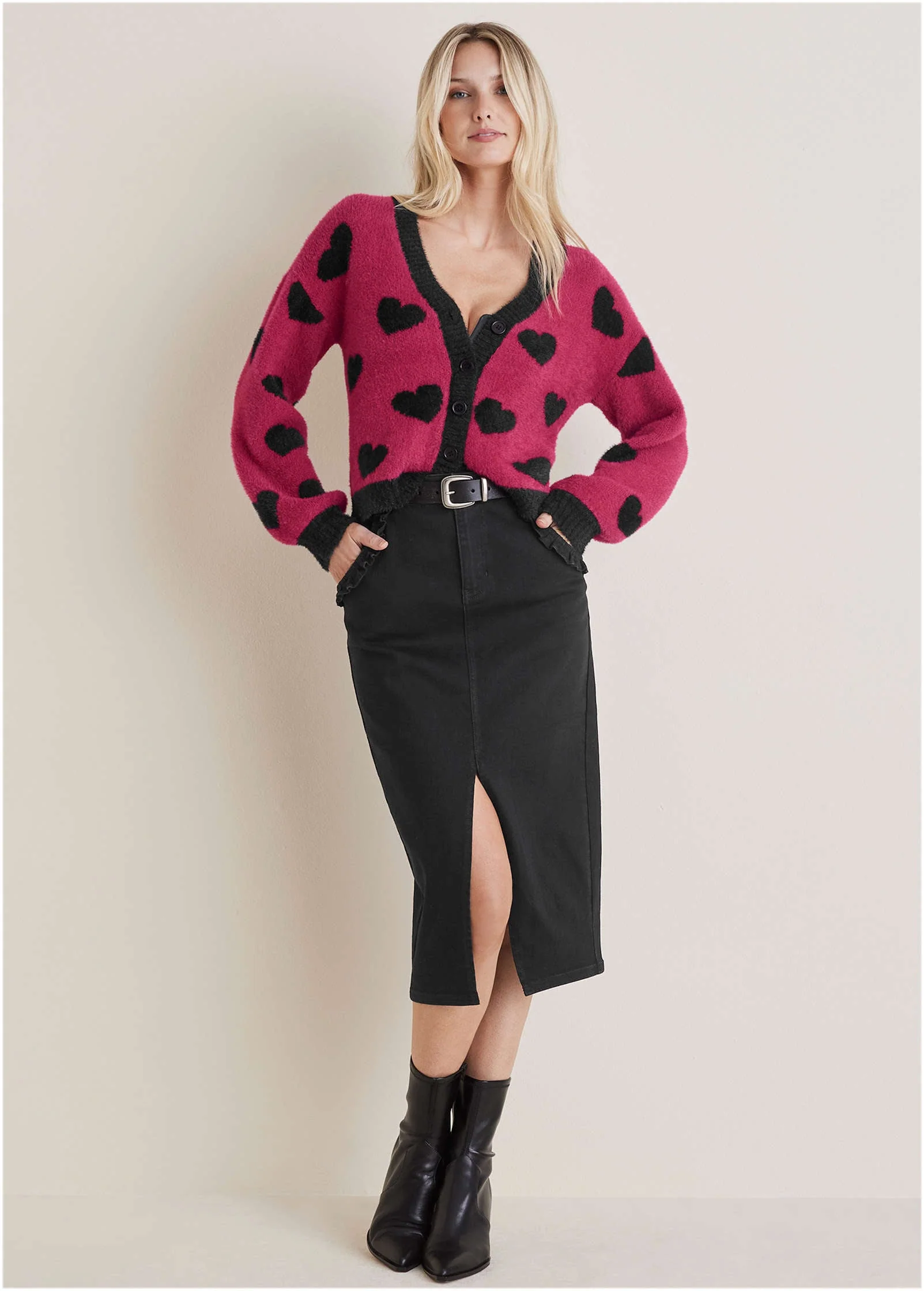 Heart Graphic Sweater - Vivacious - Image 3