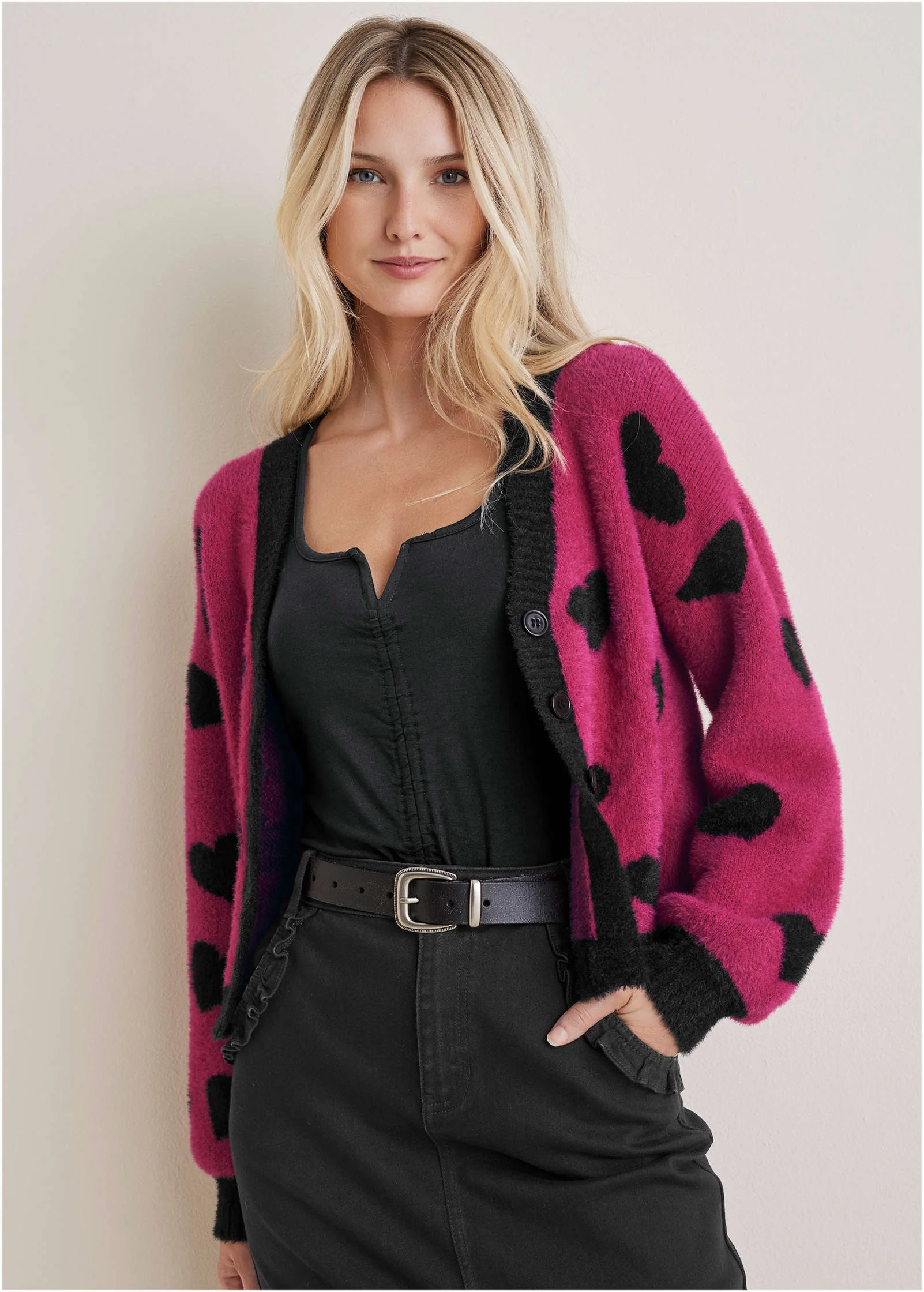 Heart Graphic Sweater - Vivacious - Image 4