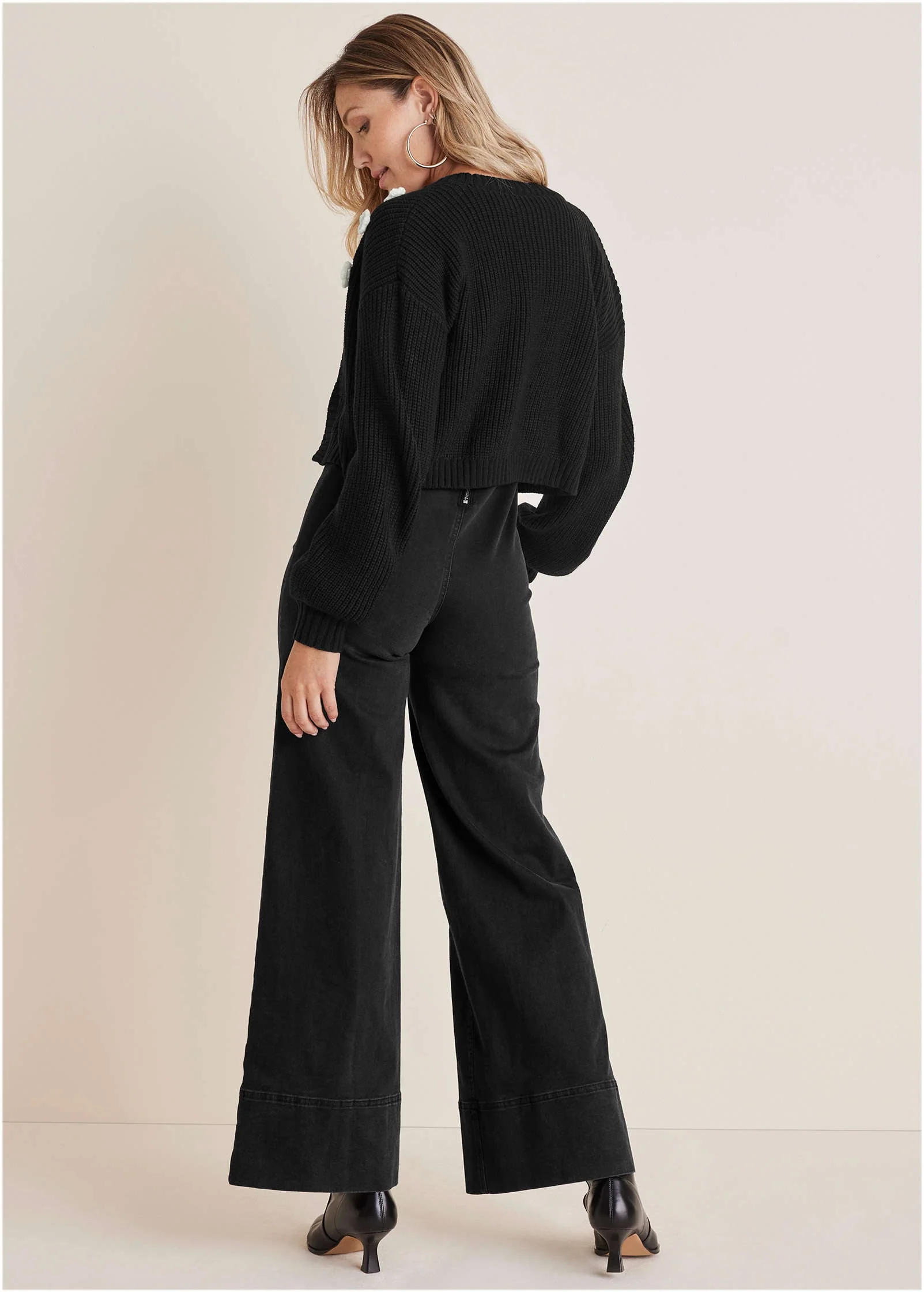 Floral Cardigan - Jet Black - Image 2