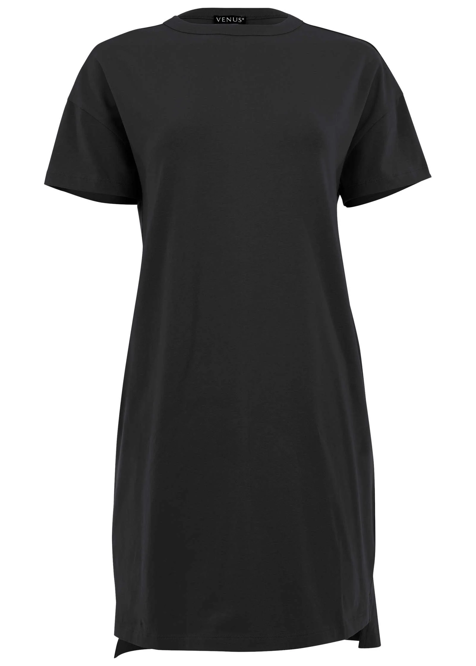 T-Shirt Dress - Jet Black - Image 3