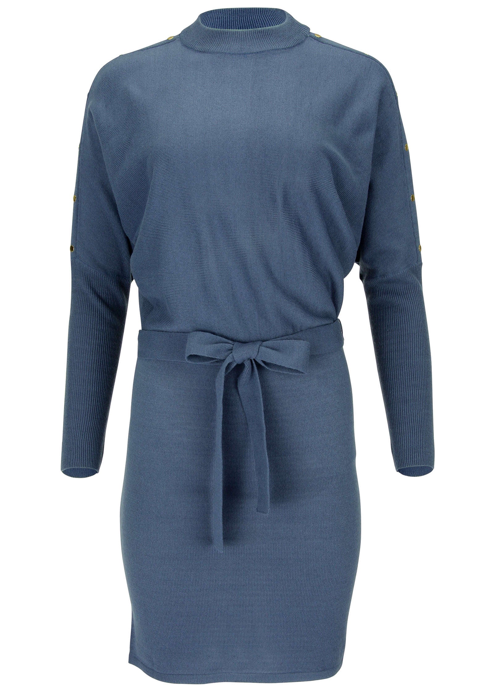 Dolman Sleeve Sweater Dress - Vintage Indigo - Image 4