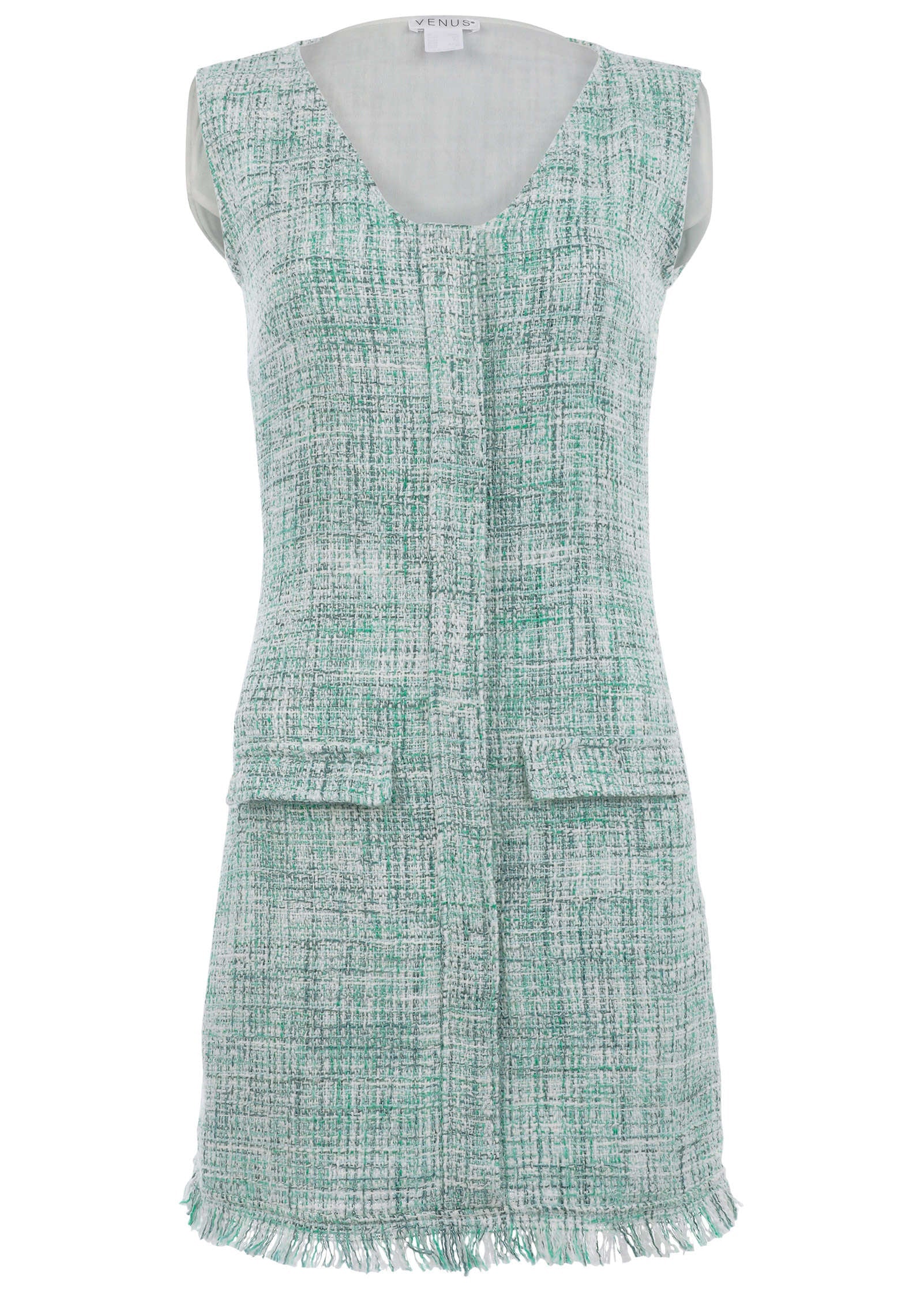 Terrace Tweed Mini Dress - Blue Multi - Image 5