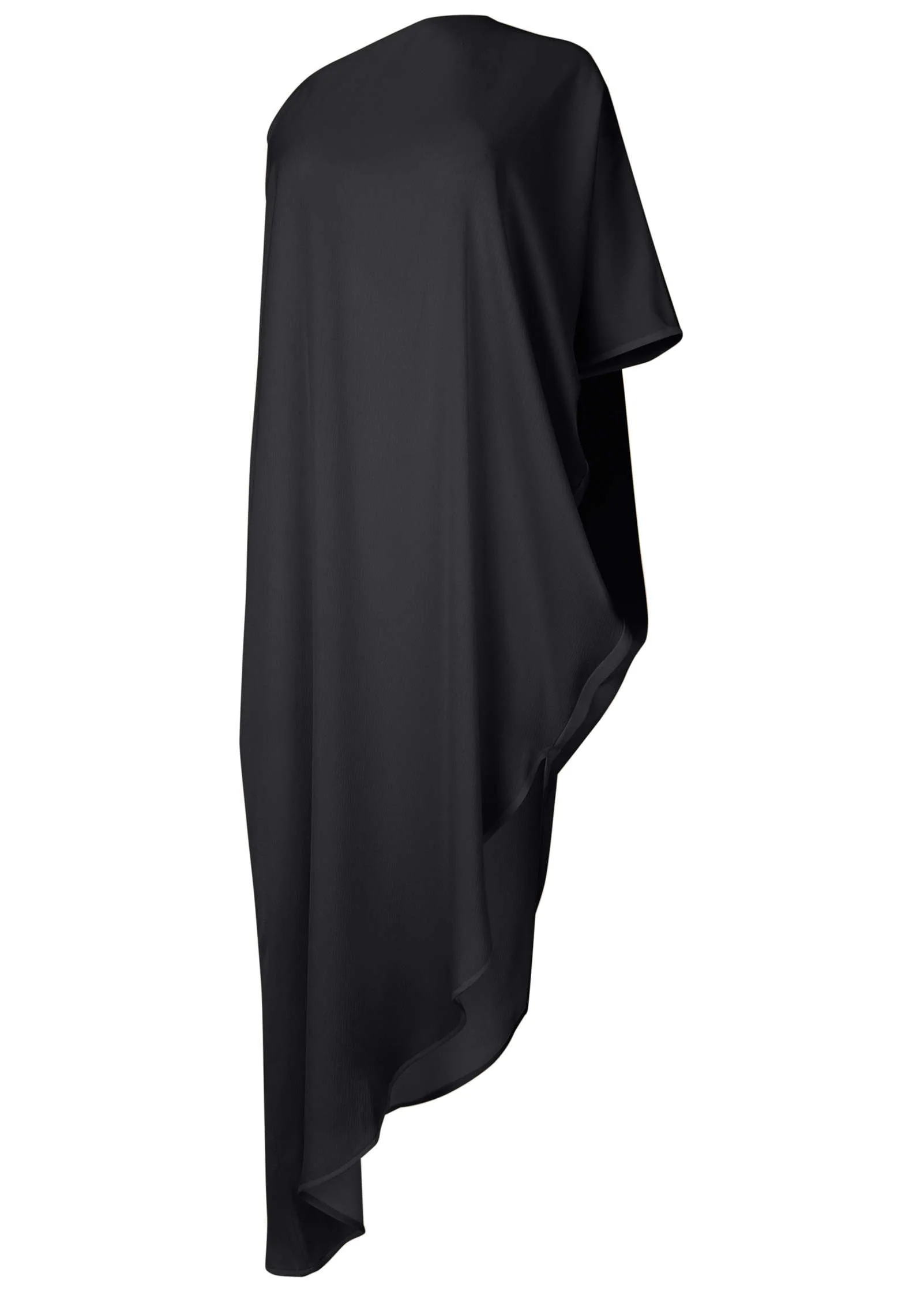 One-Shoulder Kaftan Dress - Jet Black - Image 3