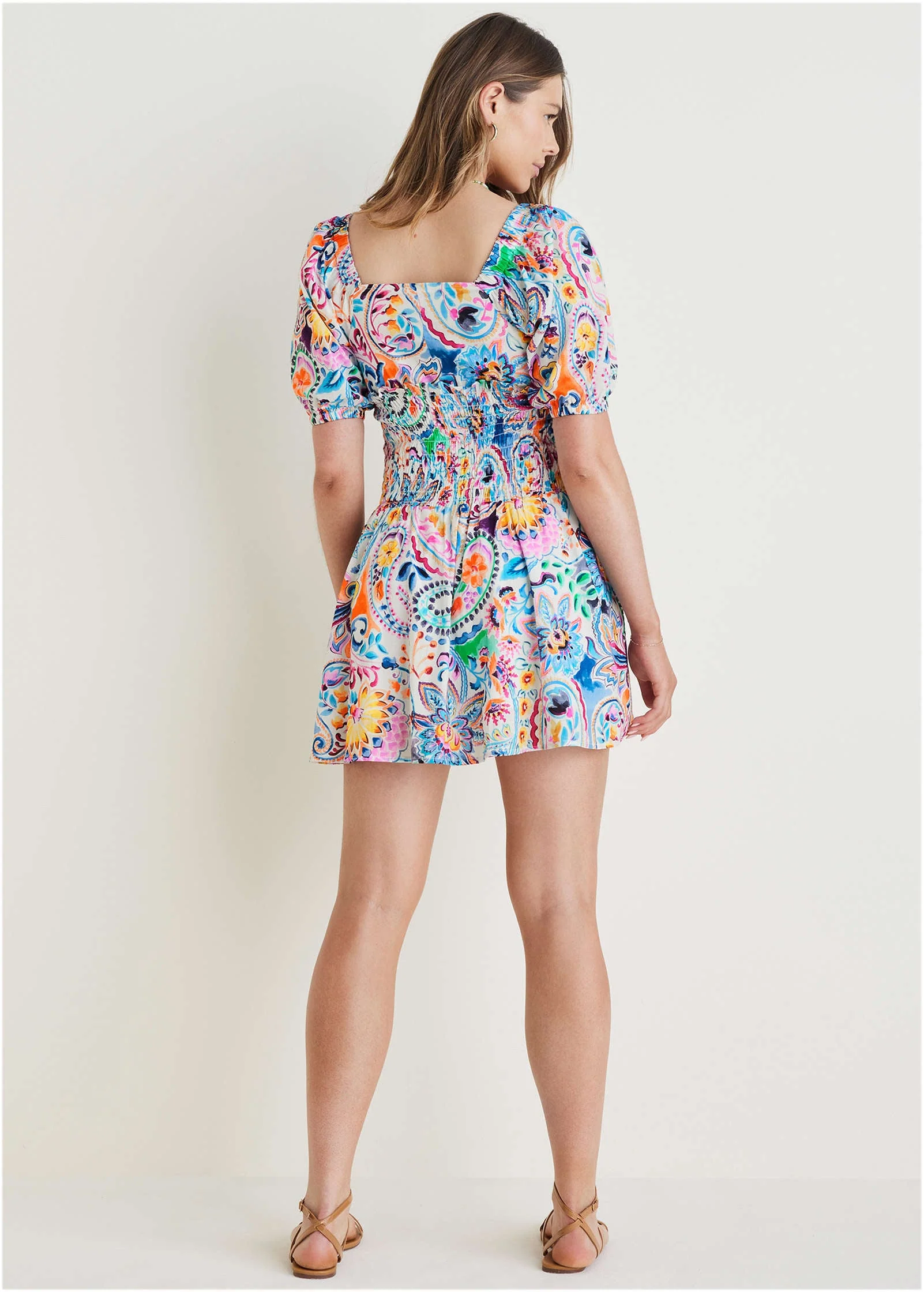 Cotton Voile Mini Dress - Fiesta Floral - Image 2
