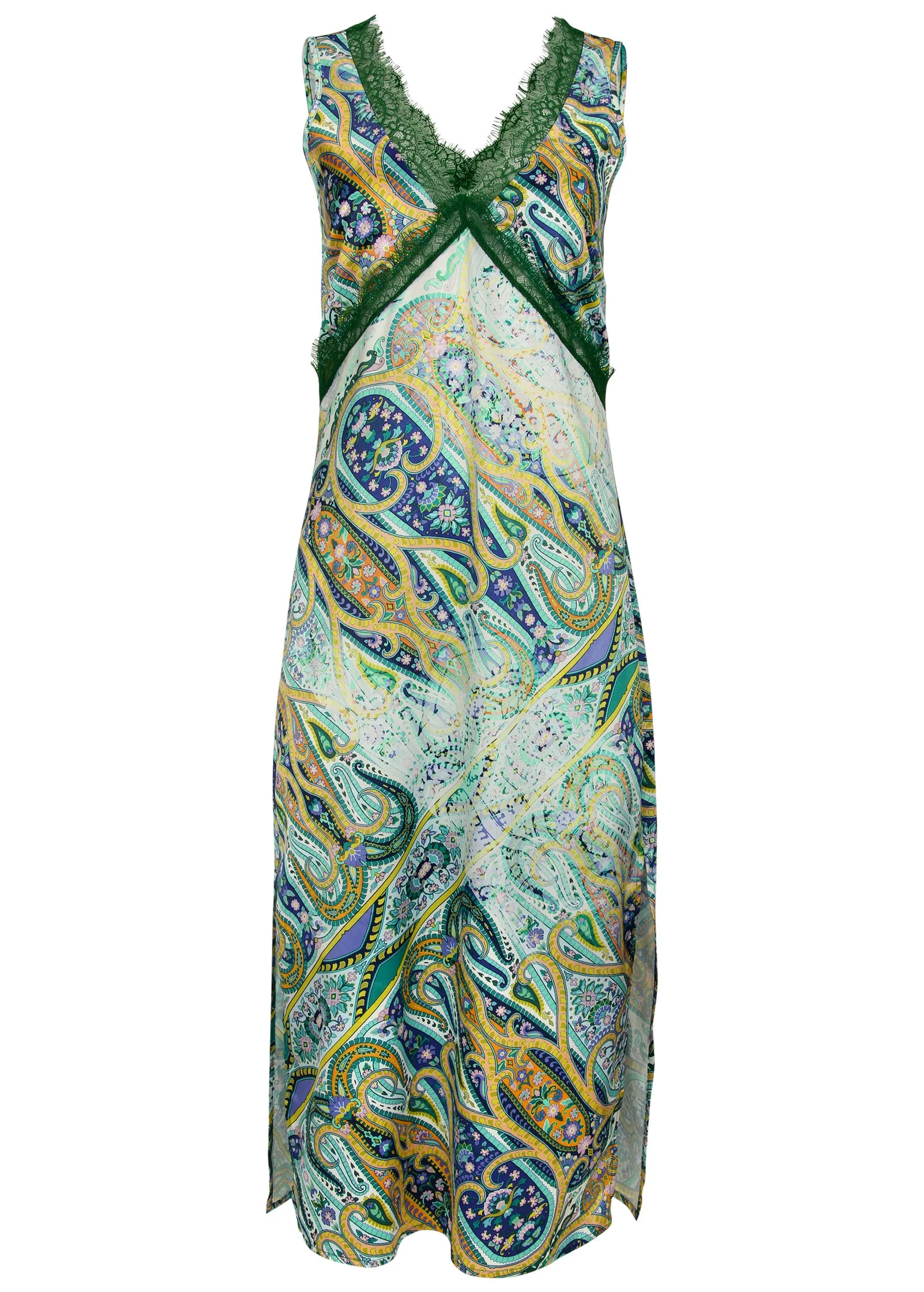Lace Trim Midi Dress - Ethereal Paisley - Image 3