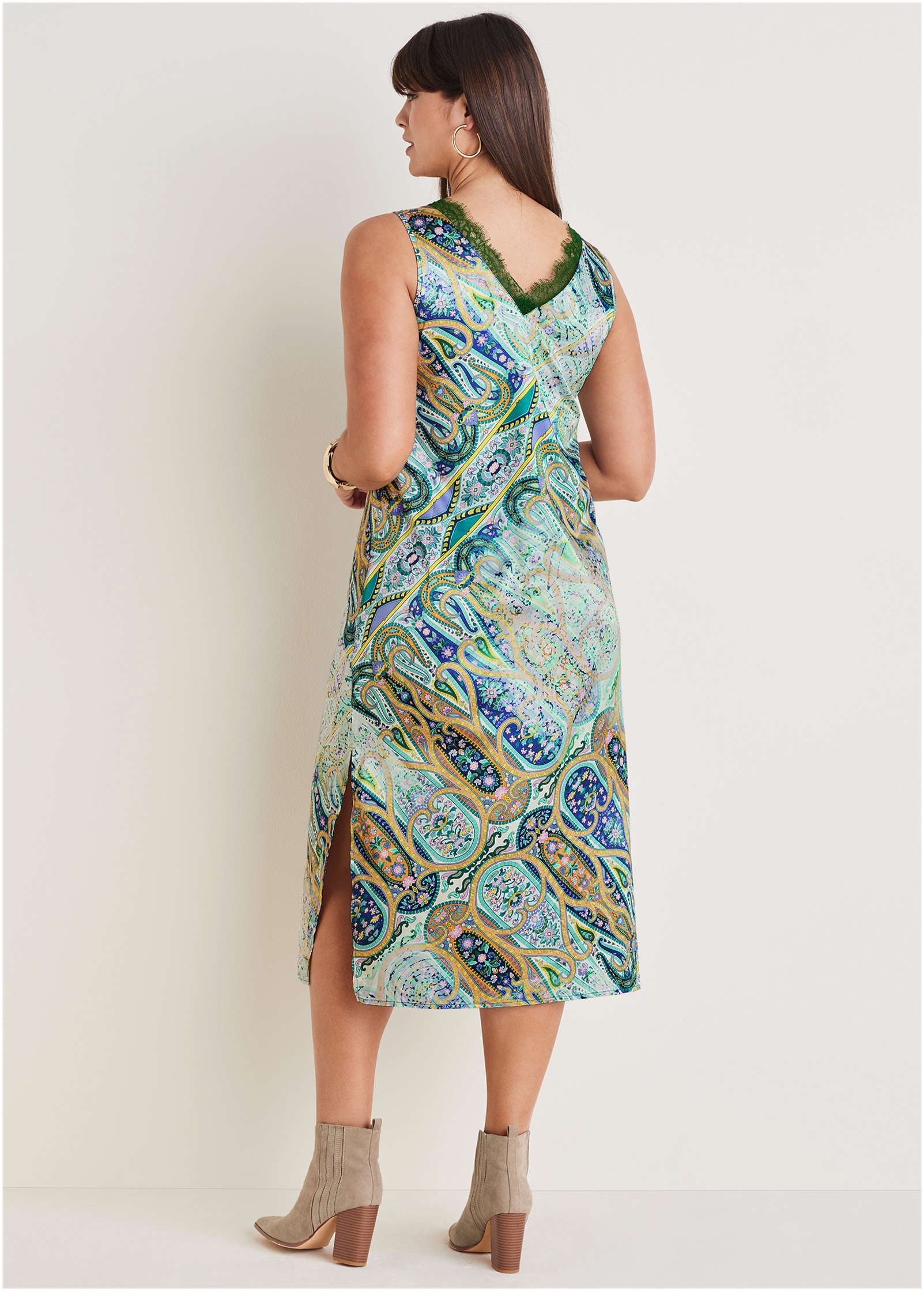 Lace Trim Midi Dress - Ethereal Paisley - Image 5