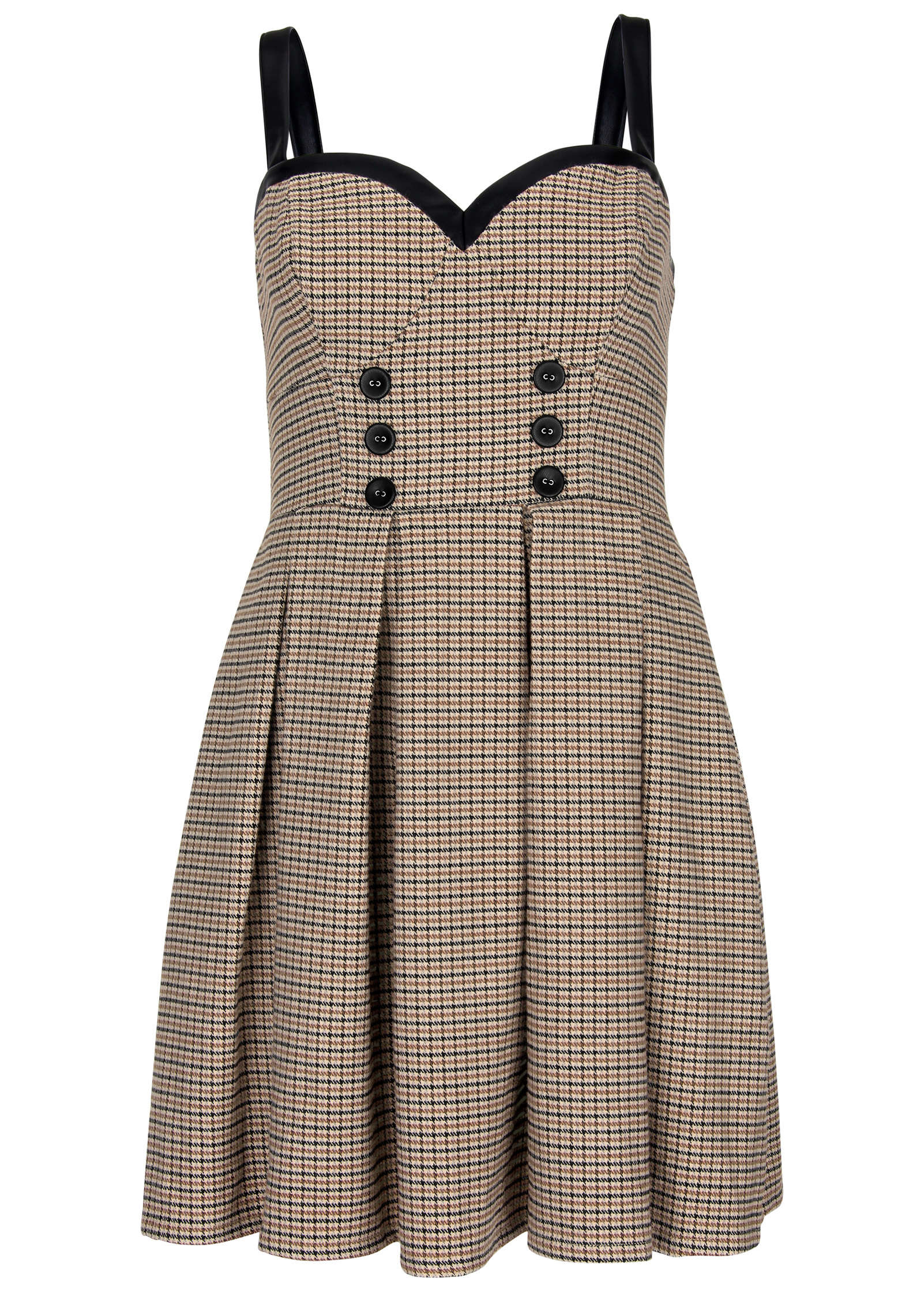 Plaid Mini Dress - Cream Multi - Image 4