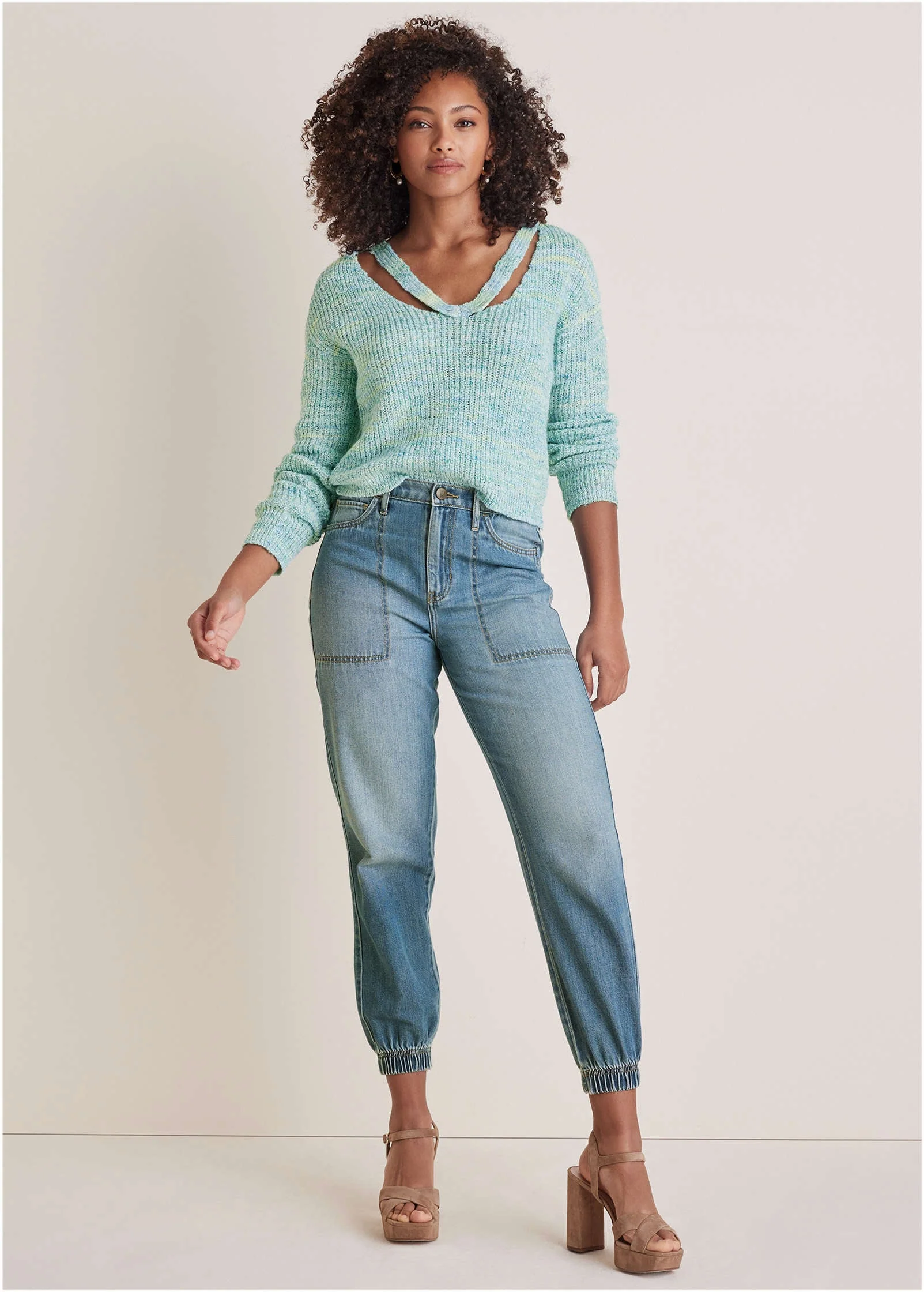 Denim Jogger - Light Wash