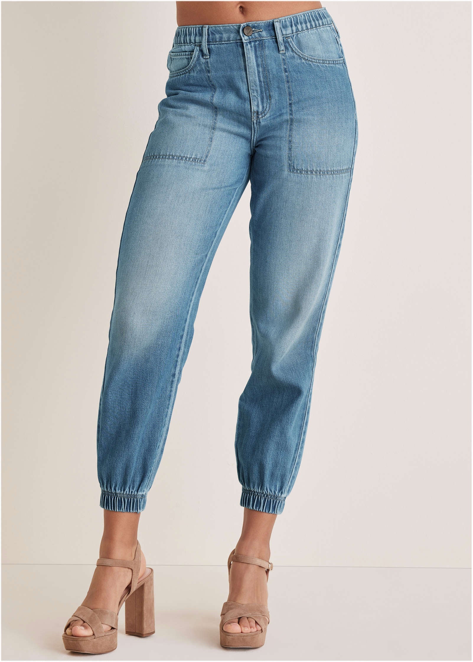 Denim Jogger - Light Wash - Image 2