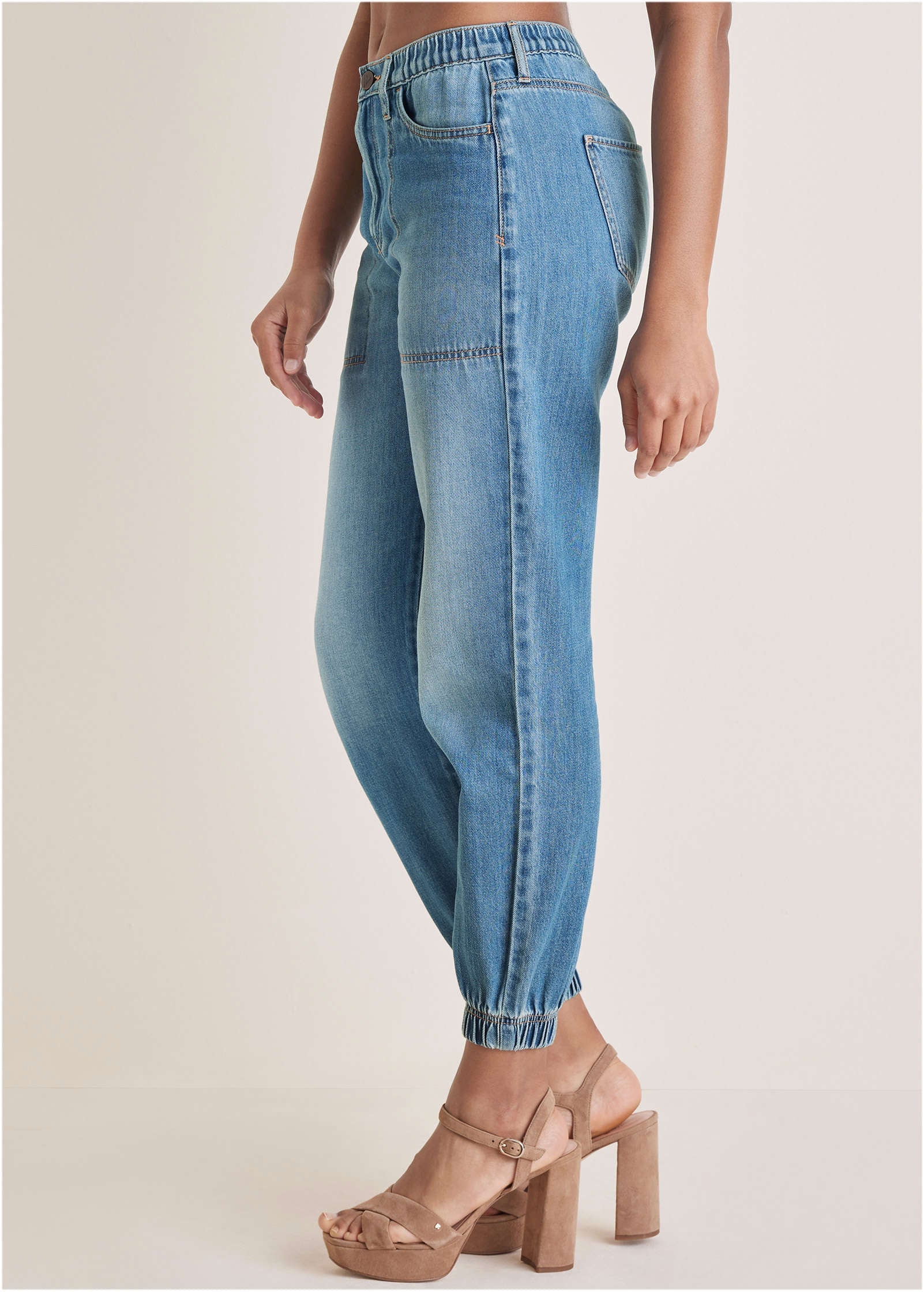 Denim Jogger - Light Wash - Image 3
