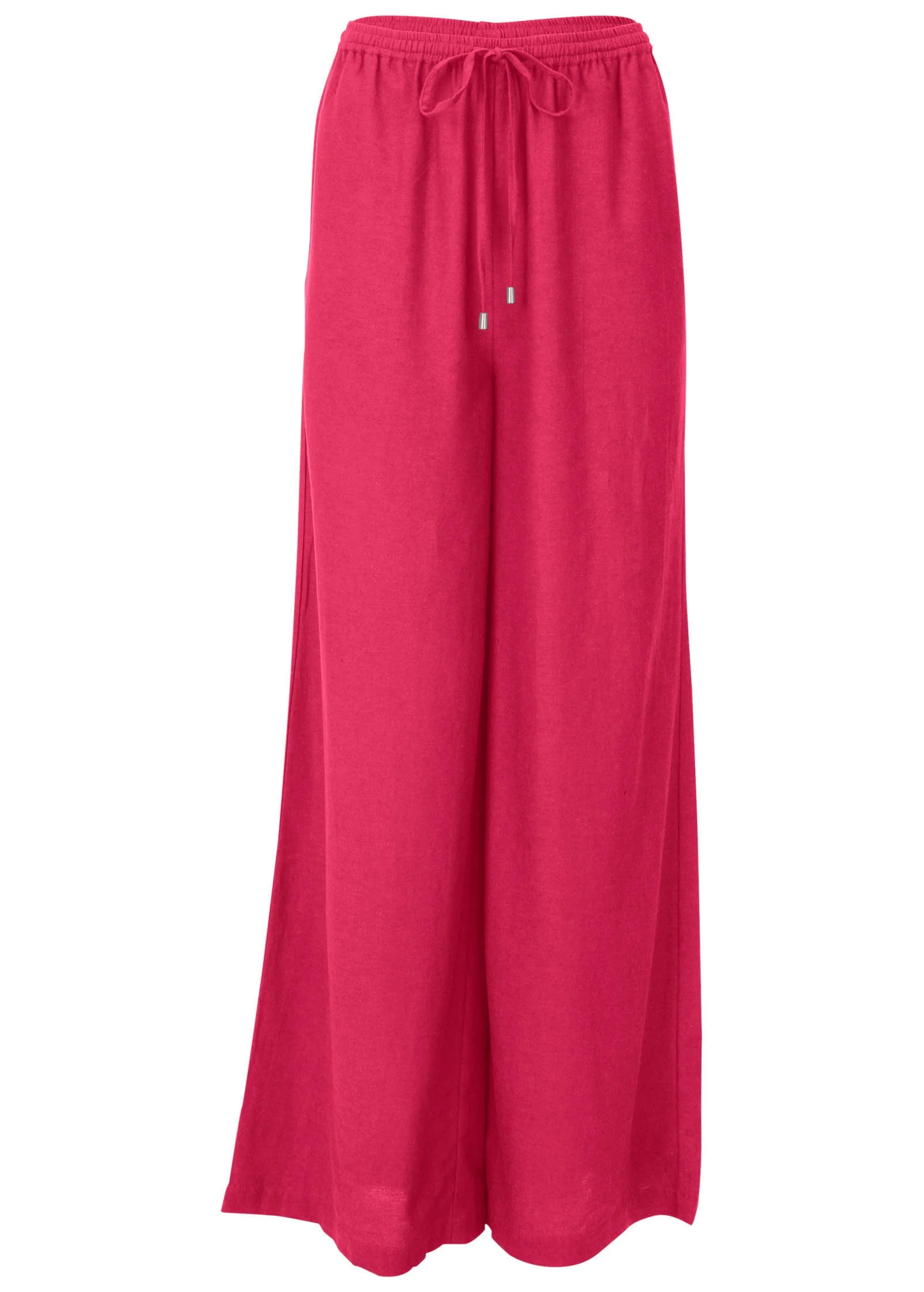 Linen Wide Leg Pant - Azalea - Image 5