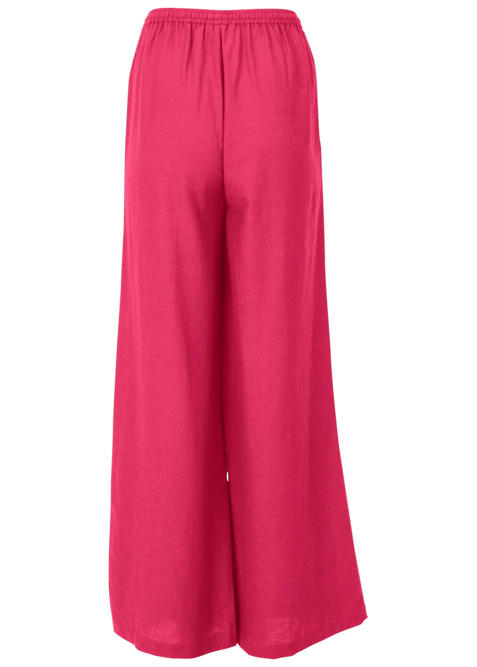 Linen Wide Leg Pant - Azalea - Image 6