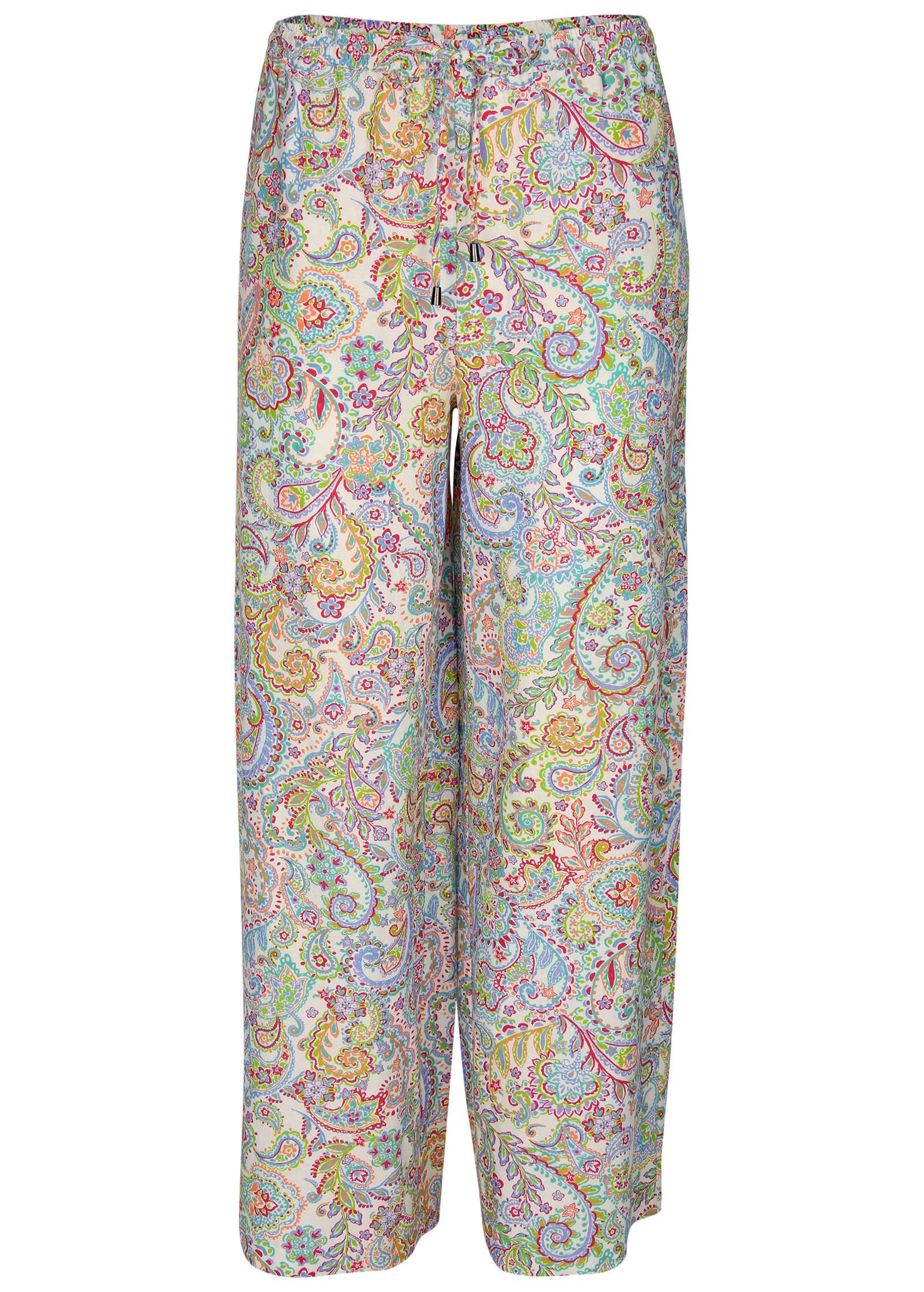Linen Wide Leg Pant - Rainbow Paisley - Image 5