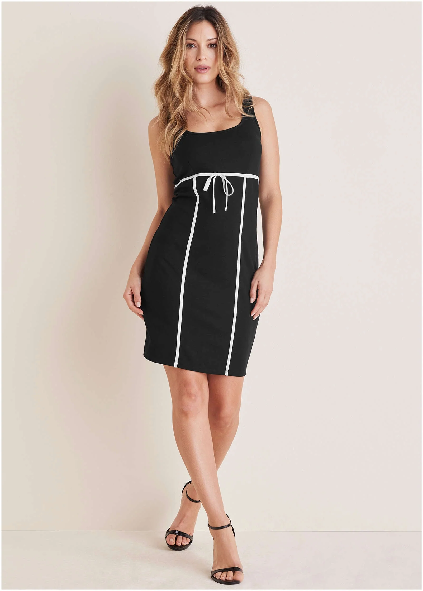 Ponte Bodycon Mini - Jet Black - Image 2