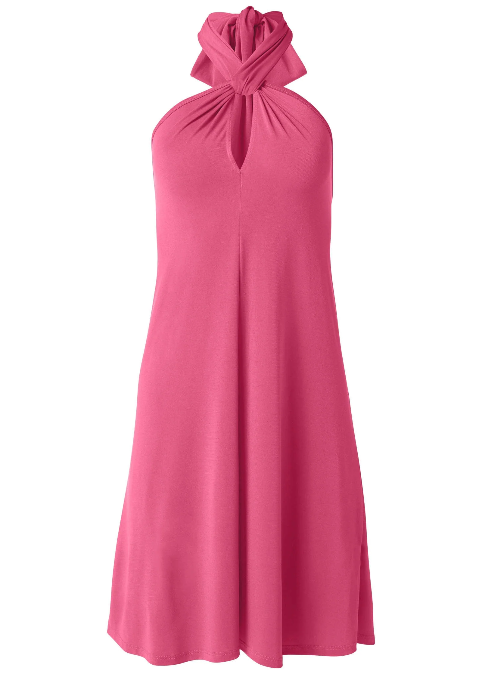 Halter Tie Dress - Hot Pink - Image 5