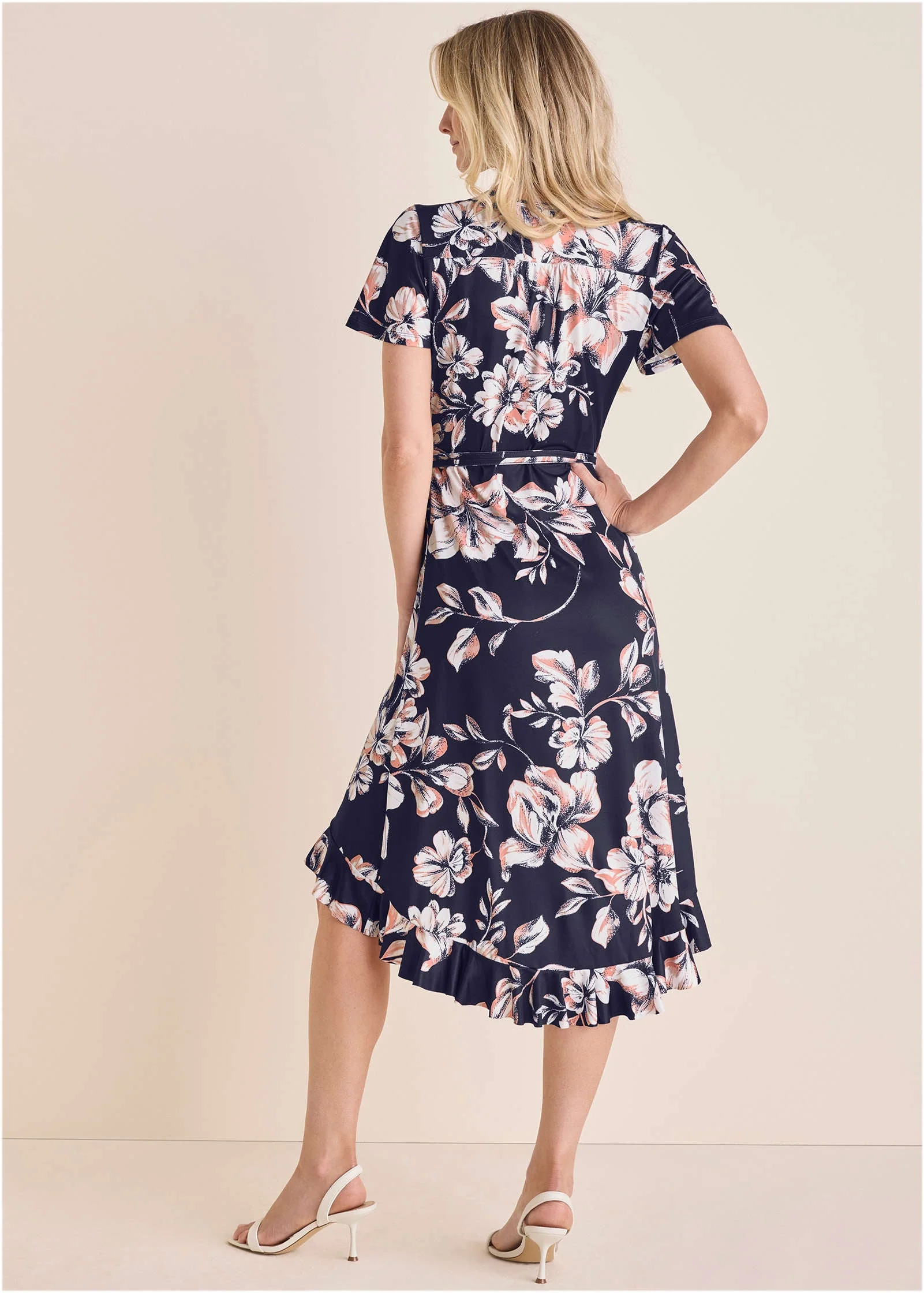 Ruffle Hem Wrap Dress - Amorous Floral - Image 2