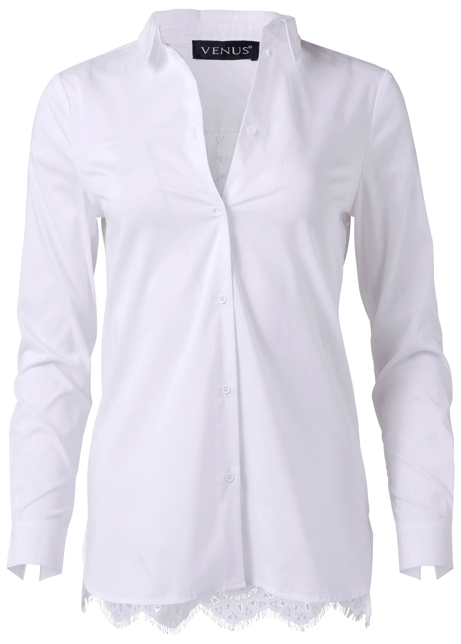 Lace Back Blouse - White - Image 6